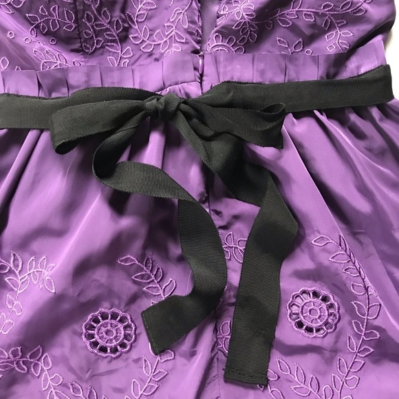 MINUET Purple Violet New With Tag Strapless Eyelet Party Dress Size Small NWT - Picture 8 of 16